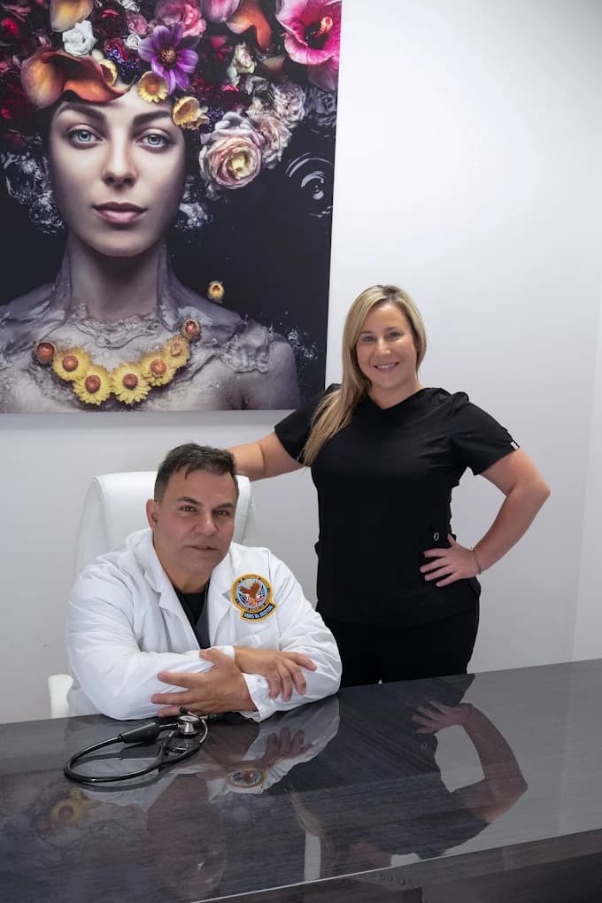Skin Med Spa providers Michael Fressola and Barbara Kowalczyk at the Downers Grove studio