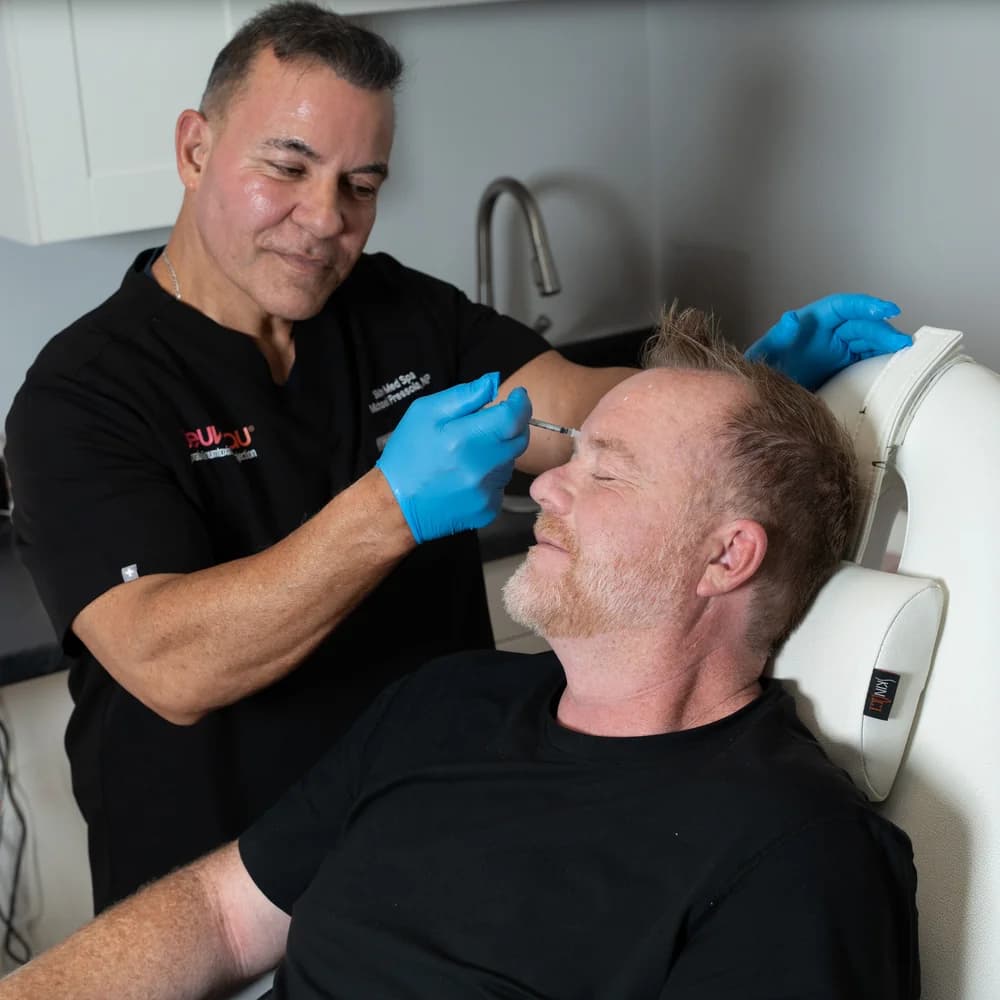 An injectable treatment at Skin Med Spa in Downers Grove